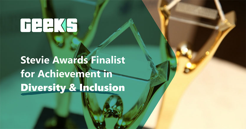 Geeks Ltd has been selected as finalist for Achievement in Diversity and Inclusion at Stevie Awards 2022